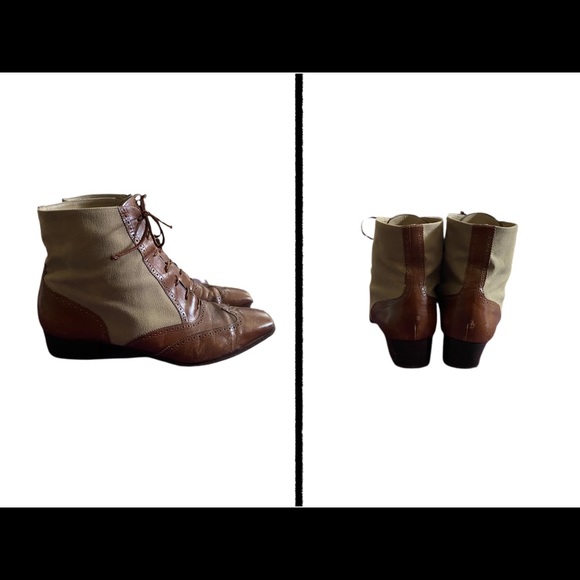 Salvatore Ferragmo canvas and leather vintage booties - Picture 2 of 2